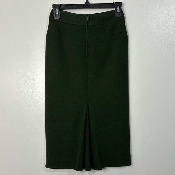 Diane Von Furstenberg Martine Green Midi Pencil Skirt Size 0 - Picture 6 of 12